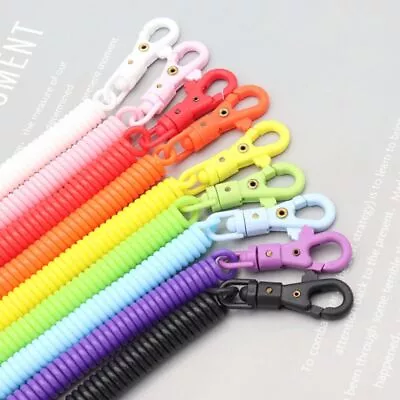 Spring Coil Stretchy Coil Keyring Spring Keychain Key Hooks Bracelet Spring • £2.78