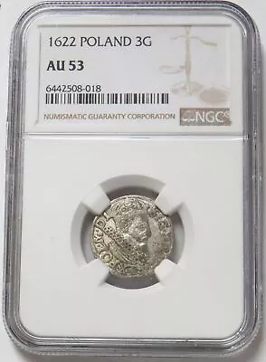 1622 Sigismund Iii Poland 3 Groschen Ngc About Unc 53 • $140