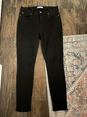 Women’s 30 Seven For All Mankind B(air) Black Jeans Euc Pristine! • $3