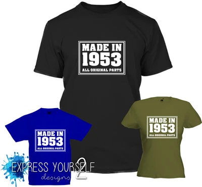 MADE IN 1953 - 70th Birthday T-Shirt (2023) Gift Premium Quality • £9.99