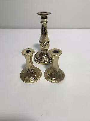 Vintage 1970’s Diecast Metal Trophy Parts Supports Lot Of 3 Gold 4” & 2” • $14.95