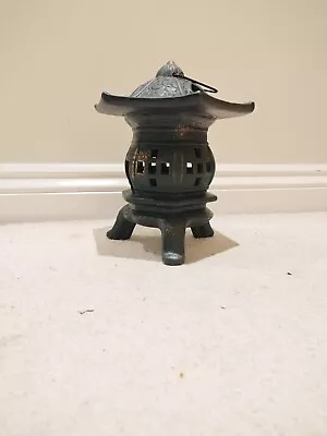 £75 • Buy Vintage Pagoda Lantern Candle Holder Heavy Cast Iron Late