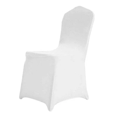 $53.72 • Buy White Black Chair Cover Spandex Folding Banquet Wedding Party Covers Banquet