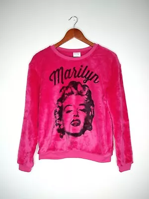 Marilyn Monroe Women's Small (3-5) Pink Fleece Pullover Sweater Soft • $19