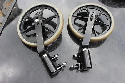 £17.99 • Buy Pair 8   Diameter Front Wheels And Brackets From Roma Medical Wheelchair