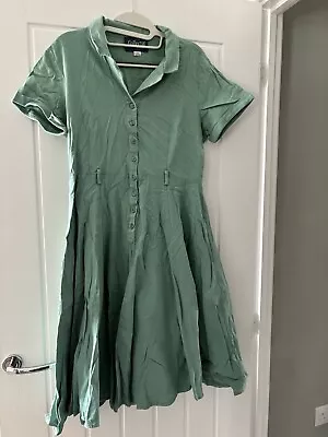 Collectif Green Shirt Dress 16 • £15