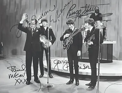 The Beatles 8.5x11 Ed Sullivan Lennon Mccartney Autograph Signed Photo Reprint • $9.95