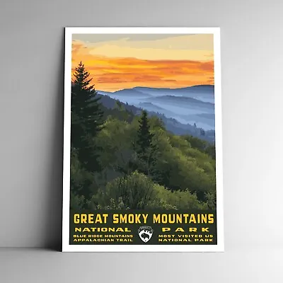 $69.99 • Buy Great Smoky Mountains National Park Travel Poster / Postcard Multiple Sizes