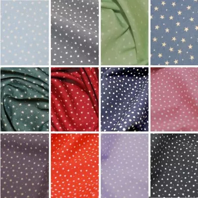 100% Cotton Poplin Fabric Rose & Hubble 3mm Stars & Spots Polka Dots • £3.60