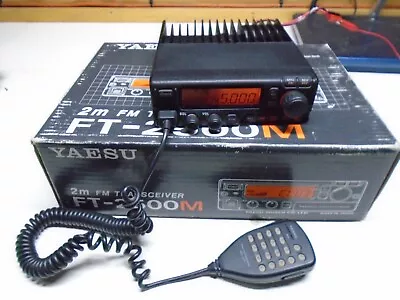 Yaesu FT-2500M Ham Radio VHF FM Transceiver  Microphone DC Cable And Braket. • $33