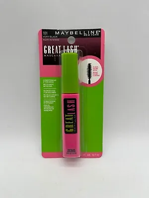 Maybelline Great Lash Washable Mascara 101 VERY BLACK  0.43 Fl Oz • $8.88
