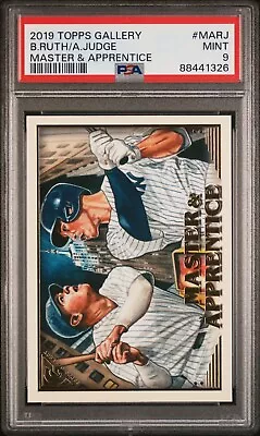 2019 Topps Gallery Master & Apprentice Aaron Judge Babe Ruth PSA 9 MINT HOF • $21.49