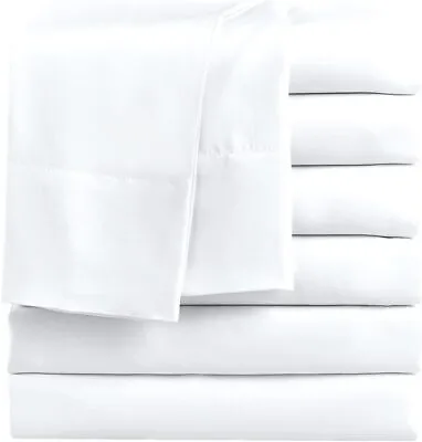 Luxurious 800 Thread Count Egyptian Cotton Flat Sheets - White Solid • $222.30
