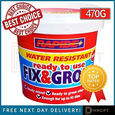 470g Fix Grout Tile Adhesive Internal Use Ideal For Showers Water Resistant New • £5.75