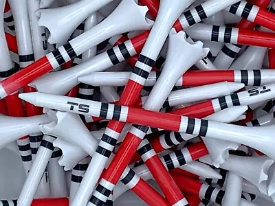 New 3 1/4  TRUESTRIKE USA Red Black White Striped 3.25 Premium Golf Tees • $9.95