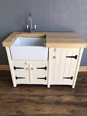£1295 • Buy Pine Freestanding Kitchen Belfast Butler Sink Unit Cupboard Rustic Shabby Chic
