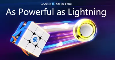 GAN 354M V2 3x3 Standard 54mm Magnetic Speed Rubiks Cube Xmas Gift[AU Stock] • $39.99