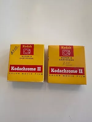 Kodachrome II Super 8 Cartridge Color Movie Film 2 Reels Exp 1973 NOS • £0.80