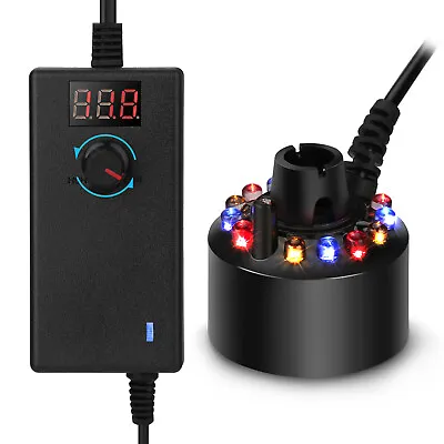 12 LED Mist Maker Fogger Color Changing Fog Atomizer Air Humidifier+Controller • $19.99