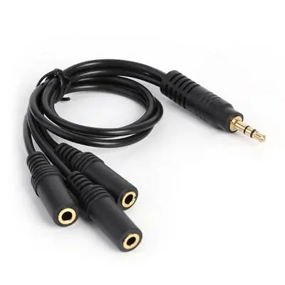 3.5mm 3-Pole Plug To 3 Way Stereo Audio Headphone Splitter Adapter Cable • £3.95