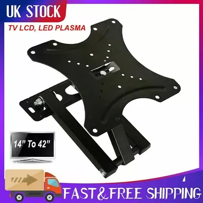 £10.50 • Buy TV Wall Bracket Mount Tilt Swivel Extends For 14-42in Monitor LED LCD 200x200mm