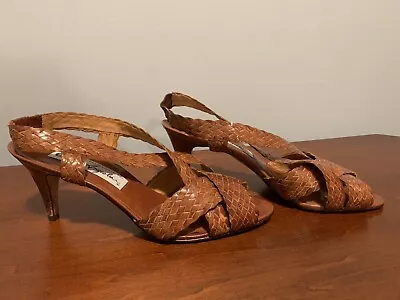 Enzo Angiolini Hand Woven Heels Made In Brazil 8 1/2 M • $22