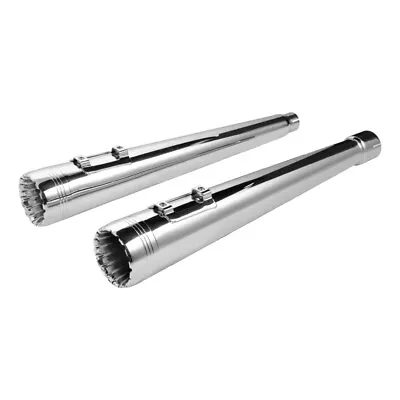 4  Megaphone Slip On Dual Exhaust Pipe Fit For Harley Touring Glide 17-24 Chrome • $139.99