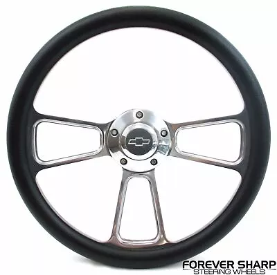 14  Billet Aluminum Black Steering Wheel Set Chevy 1948-59 Truck Pickup Models • $191.49