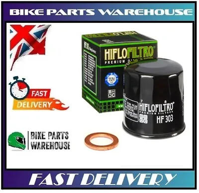 HIFLO OIL FILTER & SUMP WASHER FITS KAWASAKI ZX600 G1-G2 (ZX6-R Ninja) 1998 1999 • £9.95