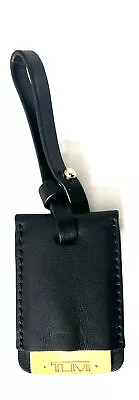 NEW Tumi Black Leather Detachable / Gold Metal Leather Dangler • $64.99