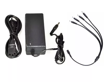 UL AC/DC Power Adapter 12V 5Amp + 1 To 4 Power Splitter For CCTV Security Camera • $20.95