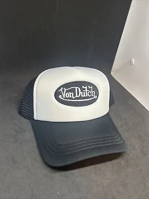 Von Dutch Trucker Hat Snapback Black And White New Adjustable FREE SHIPPING • $29.95