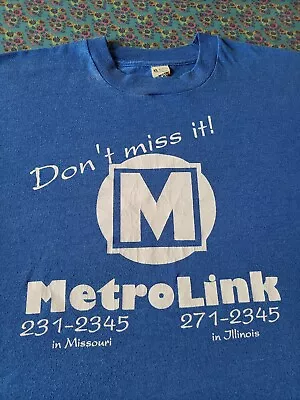 Vintage 80's MetroLink Shirt Train Size XL Missouri Illinois  • $20