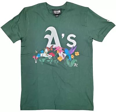 Men's New Era Green MLB Oakland Athletics Blooming T-Shirt • $22.95