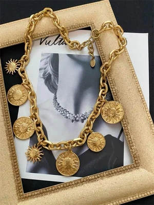 $15.79 • Buy 16  Charms Bib Collar Statement Necklace Gift Vintage Women Party Jewelry