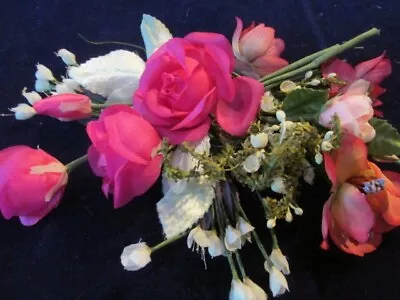 Vintage Millinery Flower Collection Pink Shades White 1/8-1 1/2   H4786 • $9.99