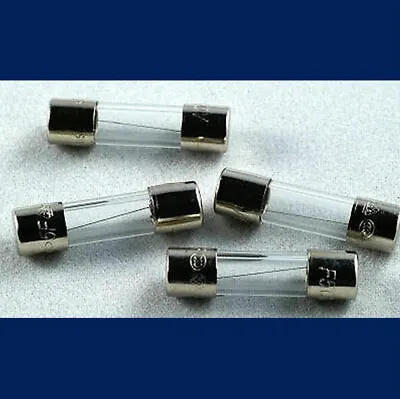 4 X PA / DISCO AMPLIFIER FUSES  ~ 250 Volts X 5 Amps ~ Clear Glass  20mm Legnth • £4.99