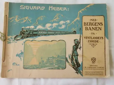 Vintage Norwegian Book- BERGENS BANAN - Many Old Norway Photos. • $8