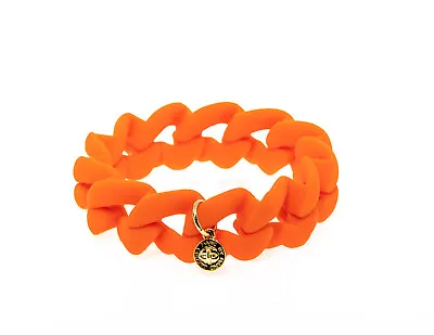 Marc By Marc Jacobs Fluoro Orange Turnlock Rubber Stretch  Bracelet • $16