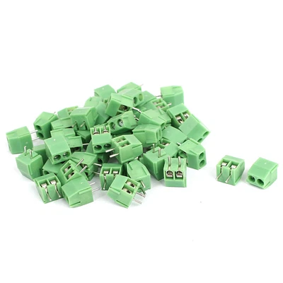 $12.78 • Buy 50pcs 2 Pin Screw Terminal Block Connector 3.5mm Pitch Panel PCB Mount Green