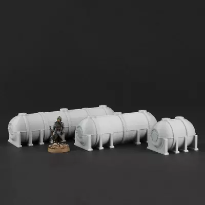 Fuel Tanks Set 01 Scatter Terrain Warhammer 40k Necromunda Kill Team Scenery Lot • £11.99