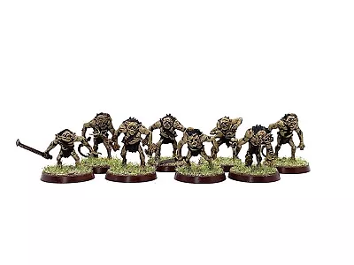 GOBLIN TOWN WARRIORS 8 Lord Of The Rings Warhammer 28mm Painted MESBG HOBBIT • £42