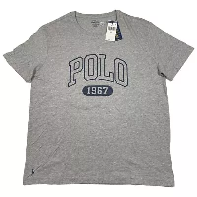 Polo Ralph Lauren Men's TShirt Crewneck Grey Heather Polo 1967 CLASSIC-FIT NWT • $29.99