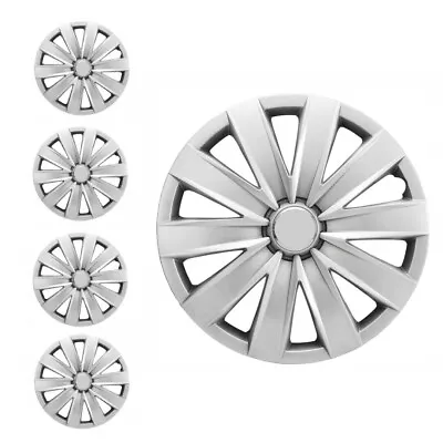 PREMIUM 16  SET OF 4 ABS Hubcaps Snap On Full Wheel Cover Silver Fits Mercedes • $94.99