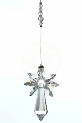 £15.99 • Buy April Birthstone Aurora Borealis Crystal Large Guardian Angel Hanging Charm