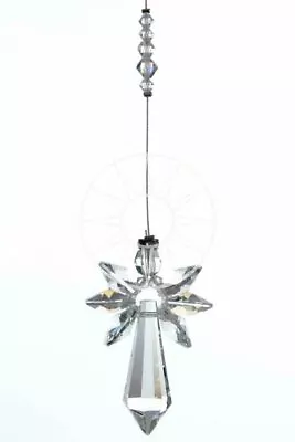 £15.99 • Buy April Birthstone Aurora Borealis Crystal Large Guardian Angel Hanging Charm