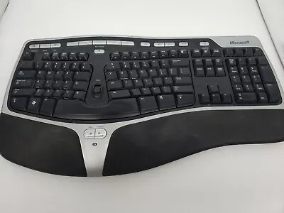 Microsoft Natural Wireless Ergonomic Keyboard 7000 Untested / No USB Receiver  • $35.51