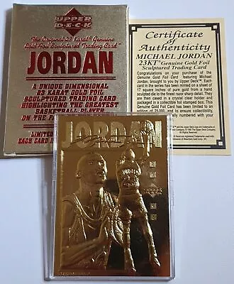 1995 Upper Deck Michael Jordan 23K GOLD CARD Bleachers - Rare • £57.32