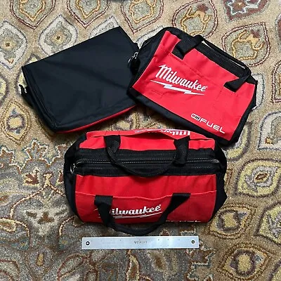 Milwaukee 13  Heavy Duty Contractor Tool Bags With Side Pockets ==LOT OF 3== • $39.99