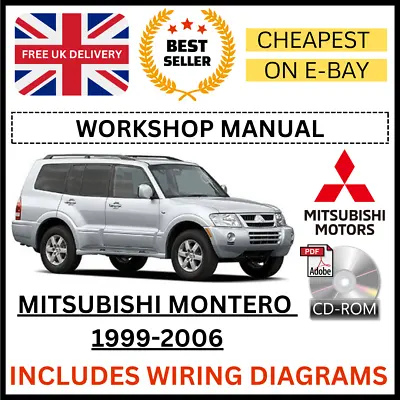 MITSUBISHI MONTERO 1999-2006 Workshop Manual Service Repair + WIRING DIAGRAMS CD • $8.69